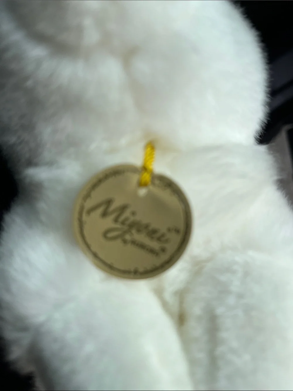 Plush White Bunny with Pink Ears - Soft Small Pet Toy